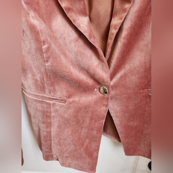 WHBM - Pink Velvety Blazer Jacket - US Women's Size 4 - White House Black Market - Picture 10 of 13